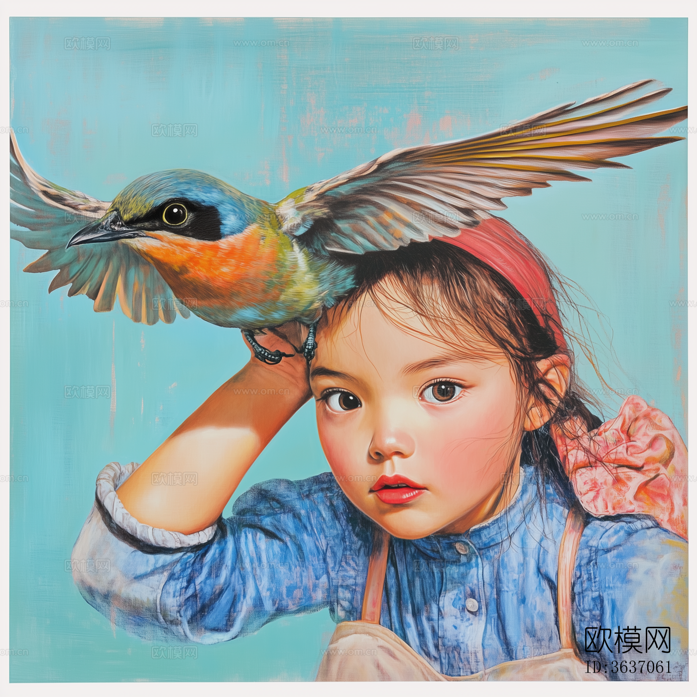 现代简约儿童板画 飞鸟下载