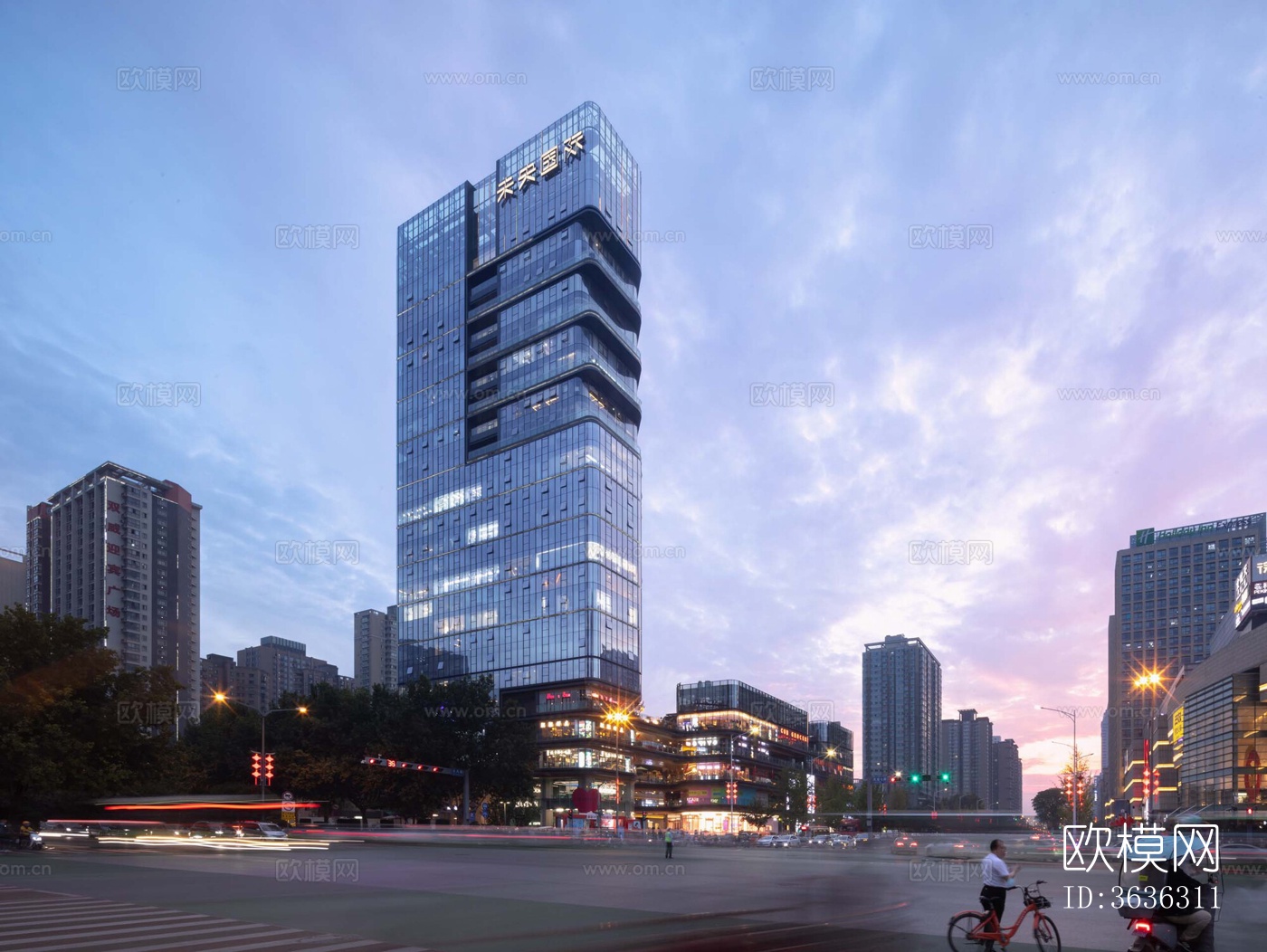 街景_窗外景_黄昏_环境贴图下载