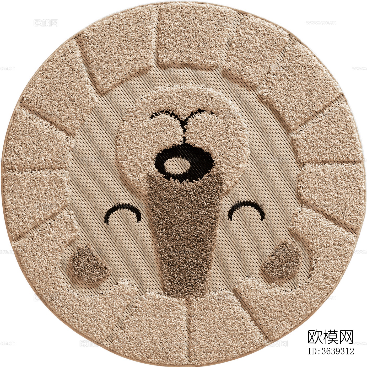 儿童圆形卡通地毯下载