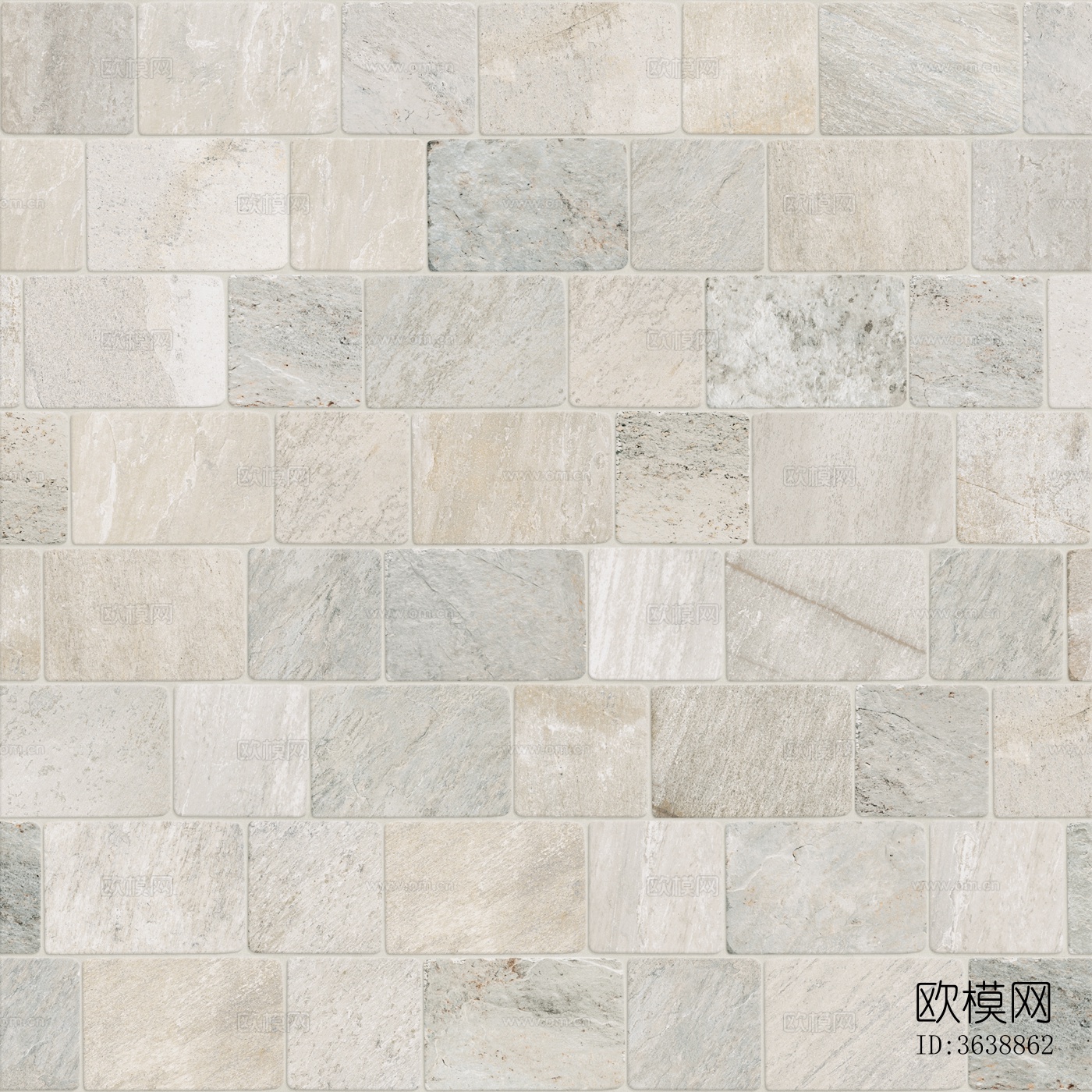 高清浅色错缝石材下载