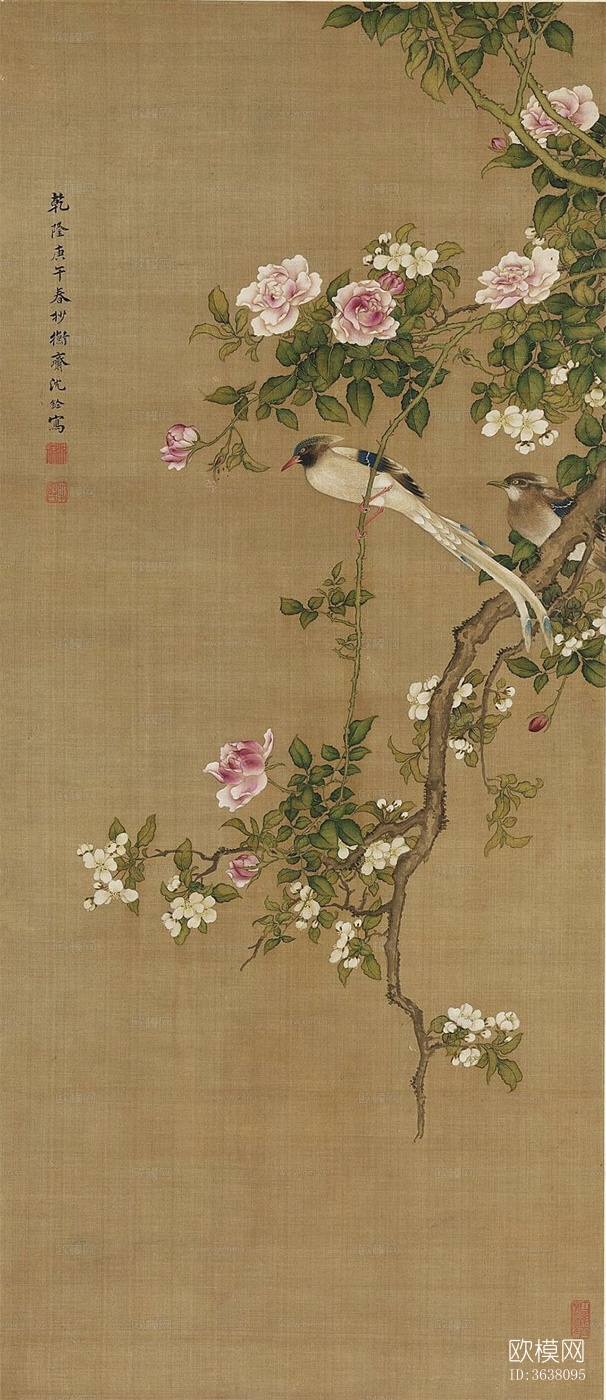 中式花鸟装饰画下载