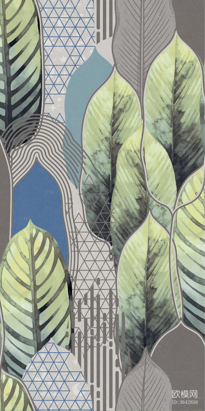 北欧风植物花砖下载