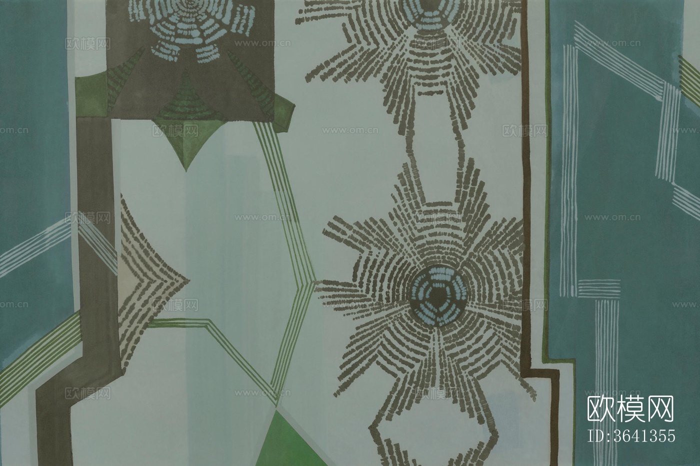 绿色几何壁纸下载