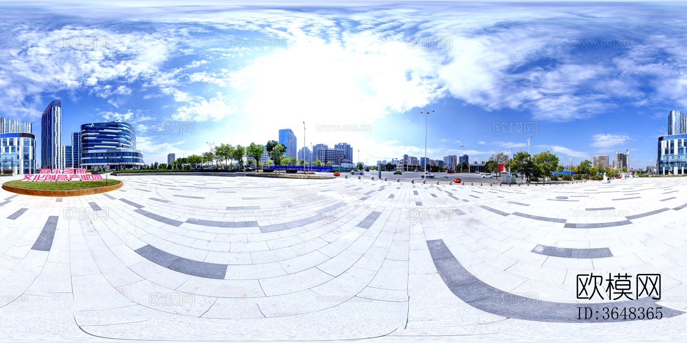 文化产业园广场HDR下载
