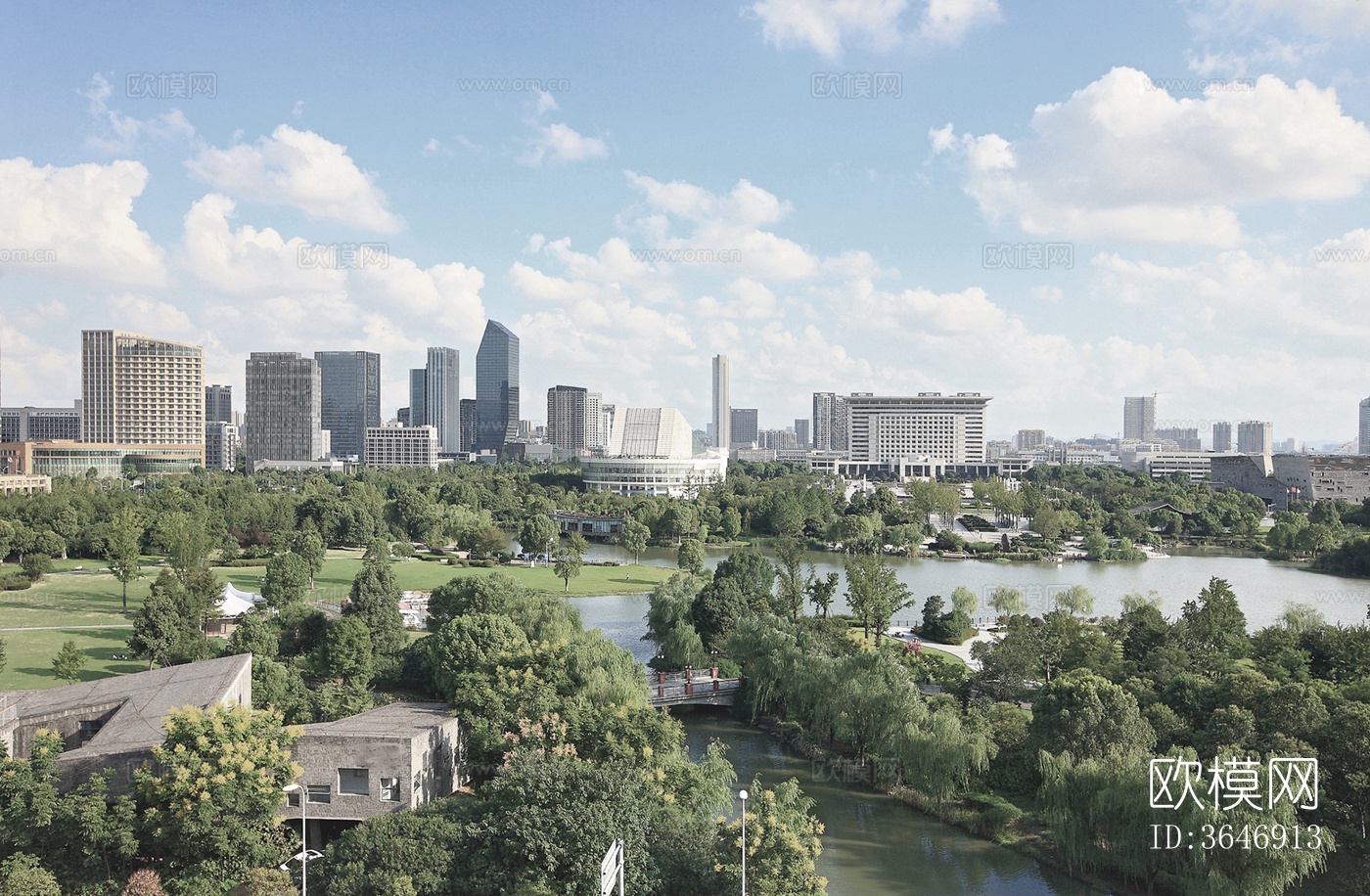 白天小区外景贴图下载