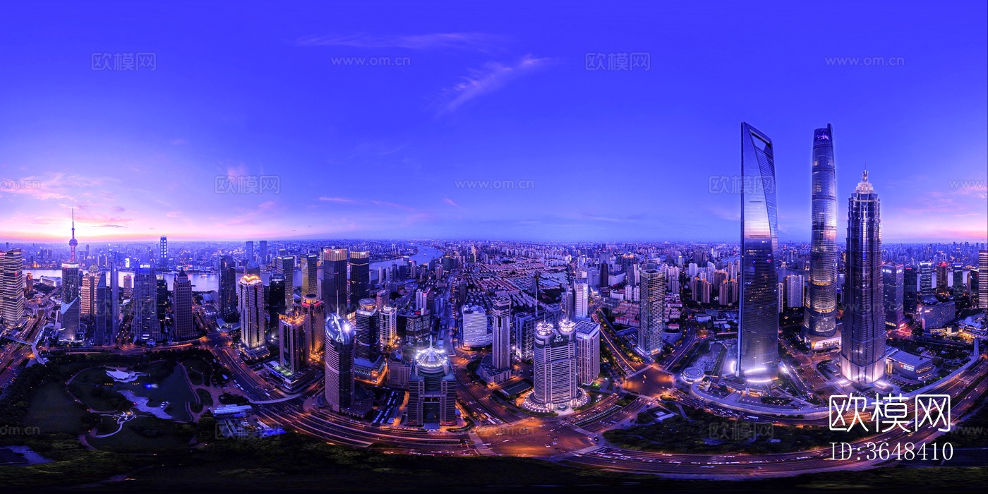 上海城市鸟瞰全景HDR贴图下载