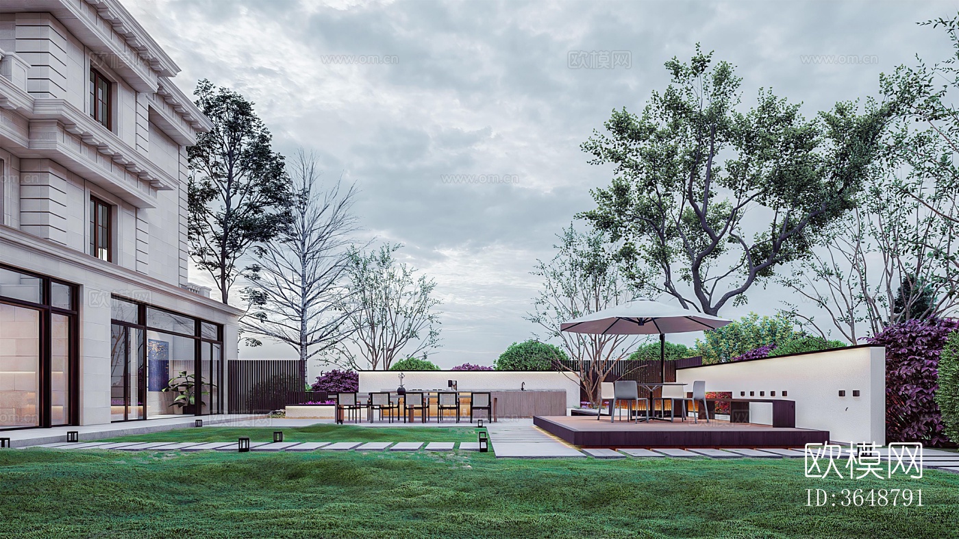 白天小区外景贴图下载