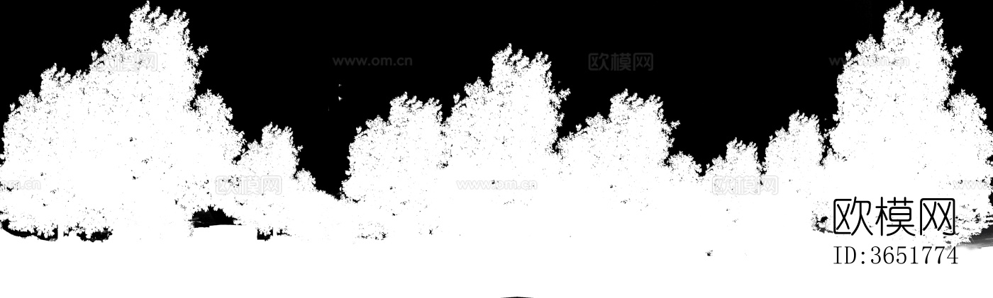 PNG免抠远景树林环境背景树木森林 乔木 景观植物 外景树下载（渲染图2）