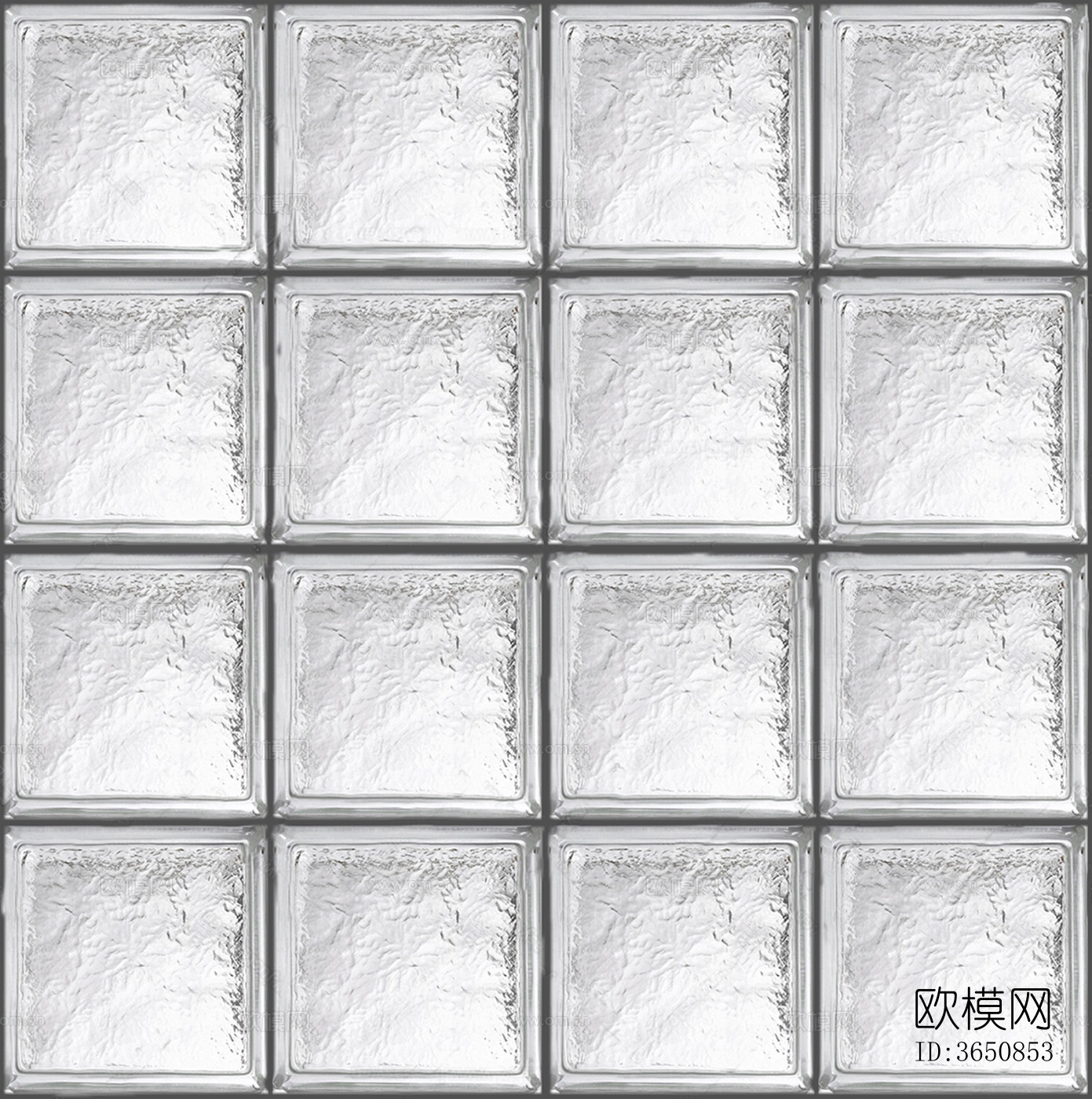 冰影空心玻璃砖水晶砖贴图下载