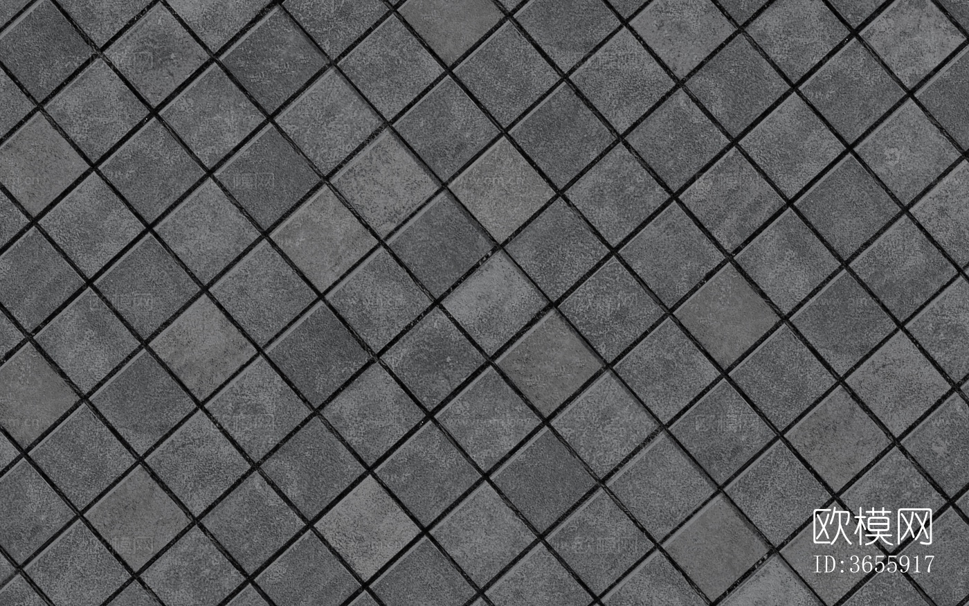 中式地砖 灰色棱形广场砖下载