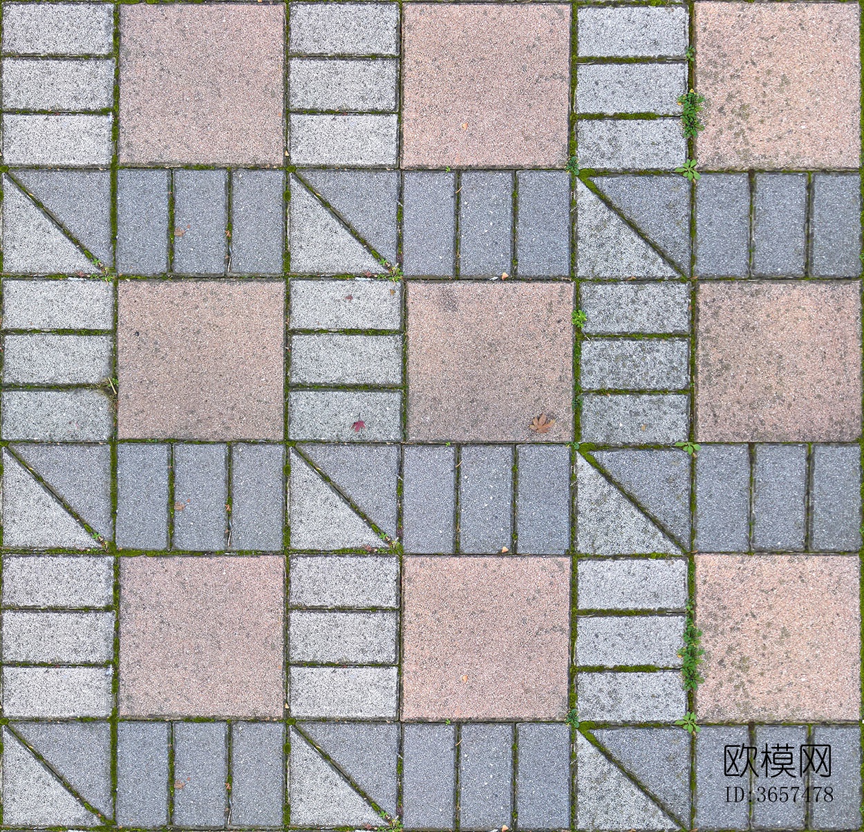 无缝拼花水泥地砖人行道路地面广场铺贴下载