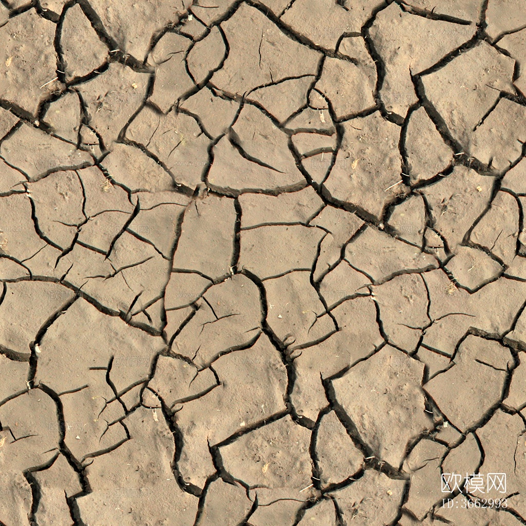 无缝黄色干旱开裂泥土道路地面下载