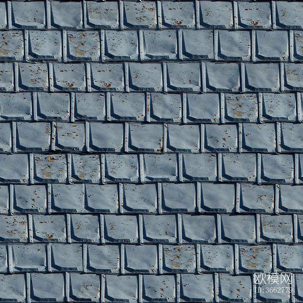 无缝建筑屋顶彩钢金属铁皮波浪瓦片下载