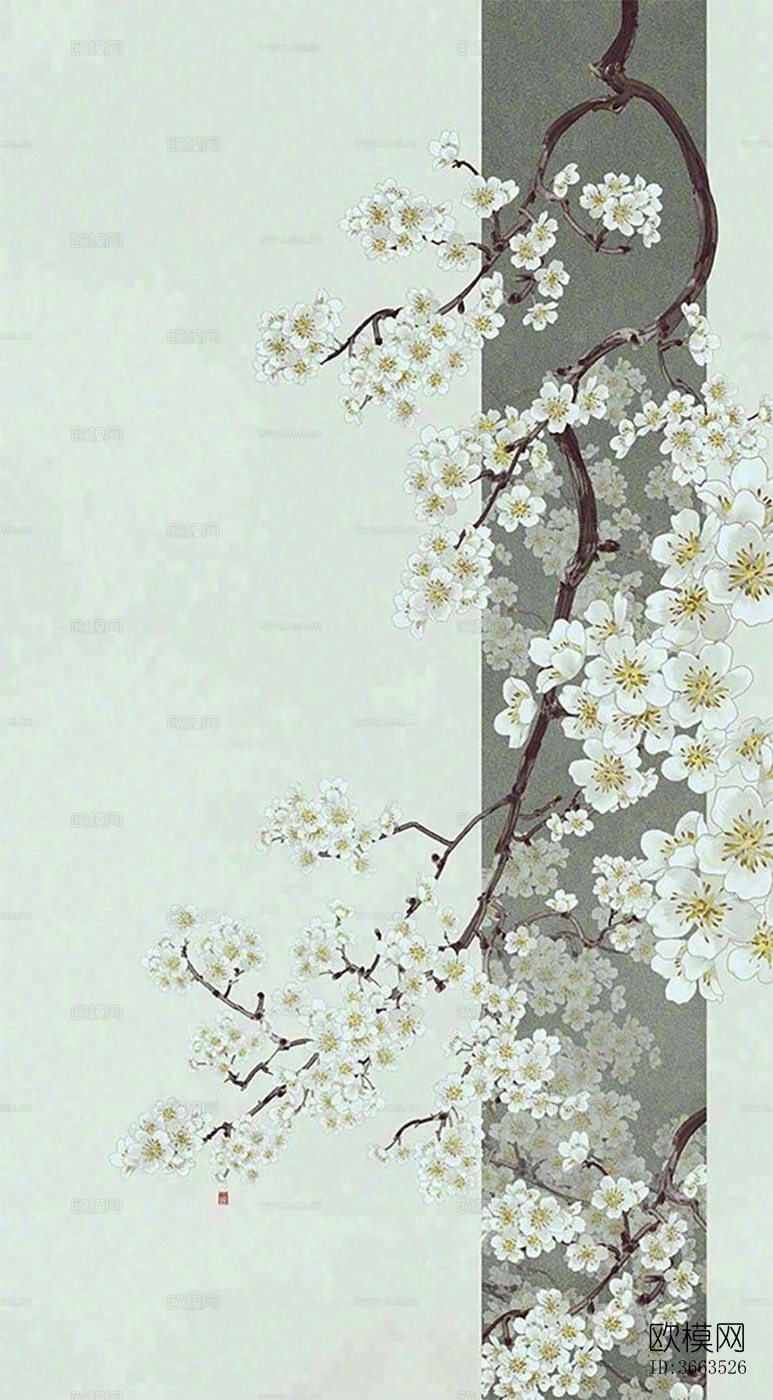 新中式花鸟装饰画下载