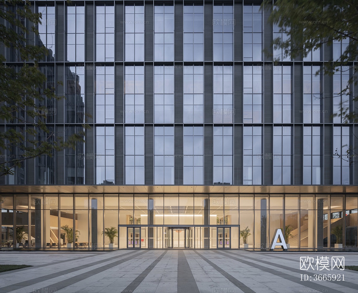 现代玻璃幕墙商业橱窗