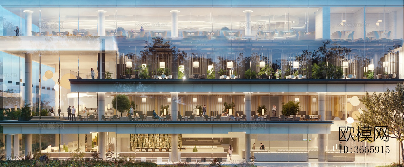 现代外立面商业橱窗