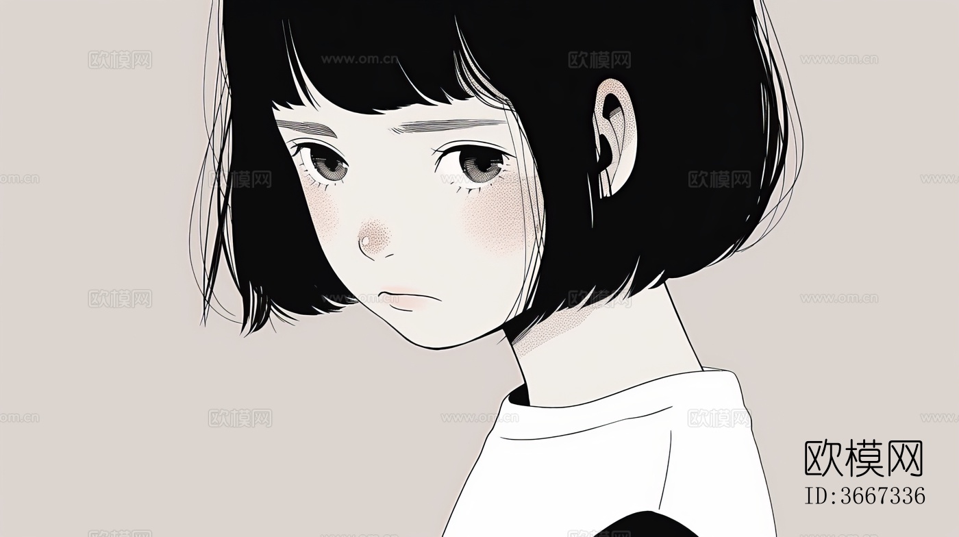 现代卡通多巴胺颜色卡通动漫人物装饰画贴图下载