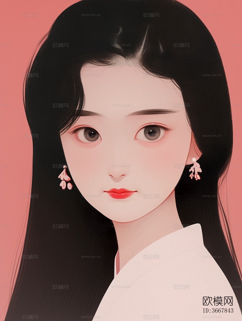 二次元卡通动漫可爱人物装饰画贴图下载