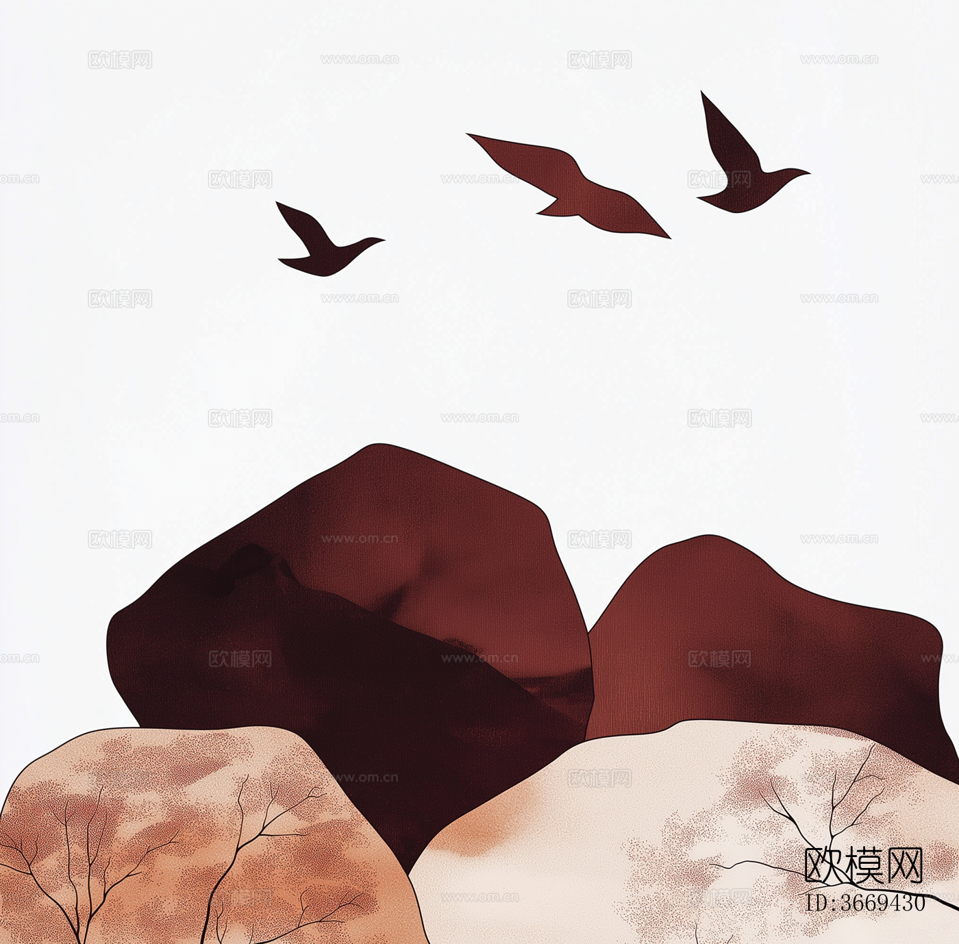 现代中式禅意画下载