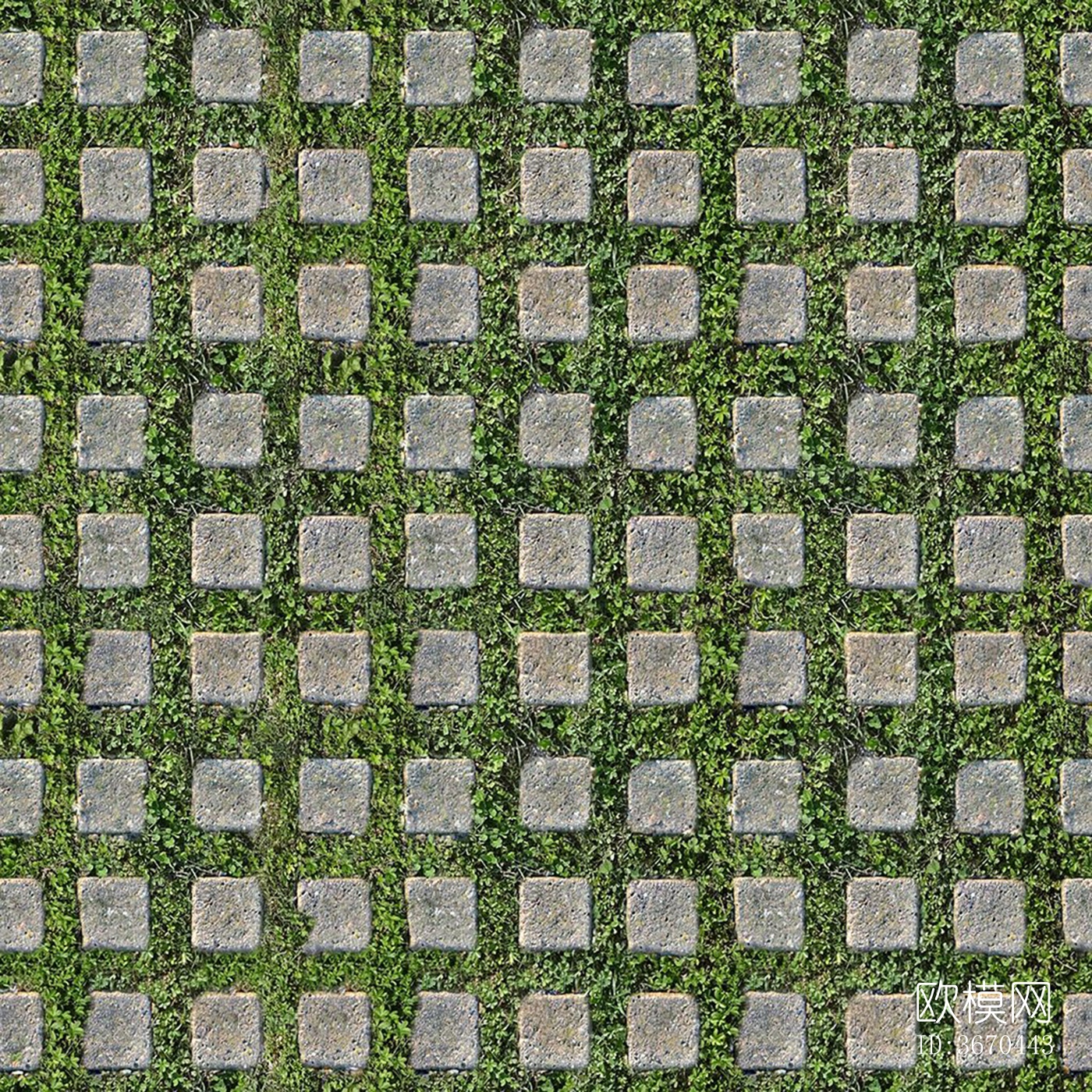 现代植草砖 草皮砖 广场砖下载