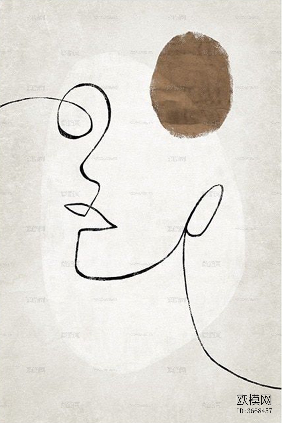 诧寂风抽象装饰画贴图下载