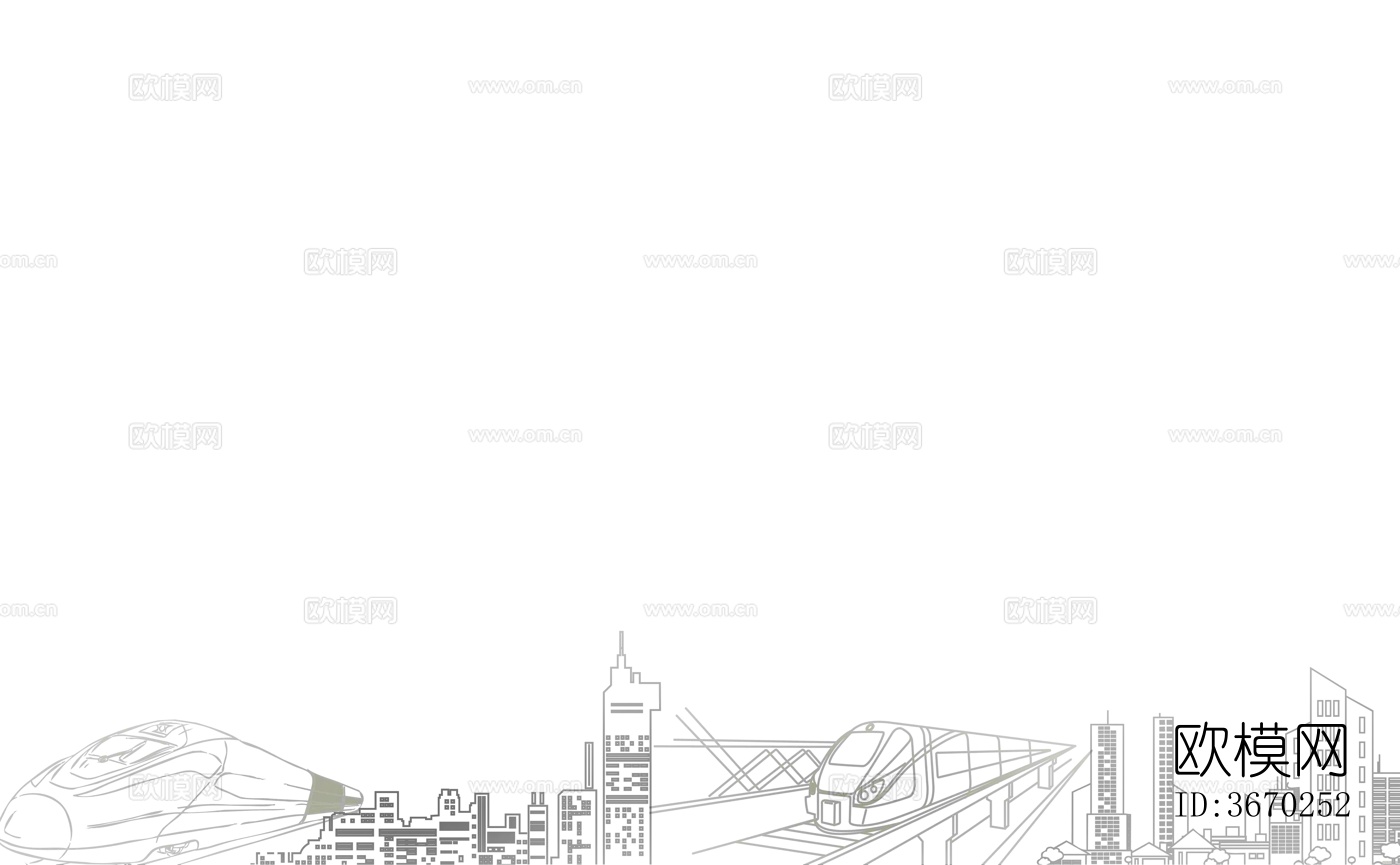 现代城市建筑剪影下载