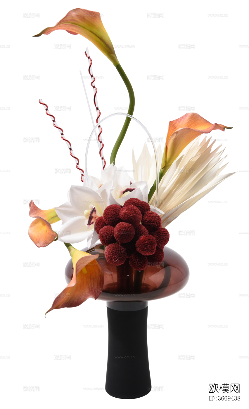 现代简约茶几花艺下载