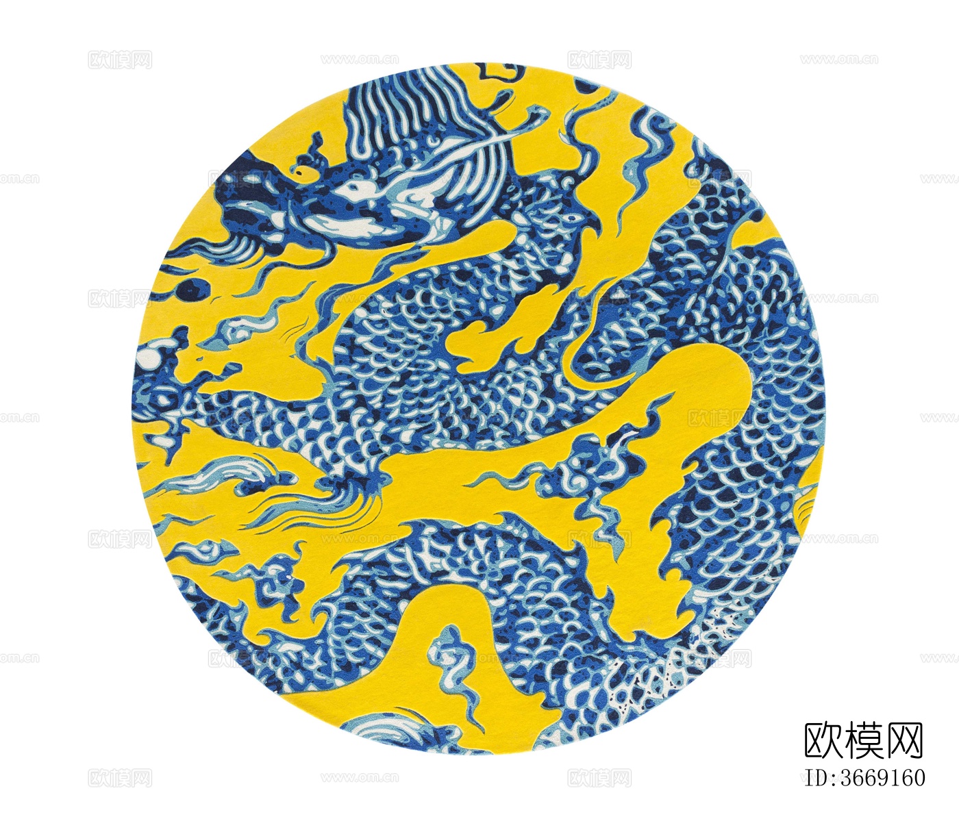 蓝色圆形地毯下载