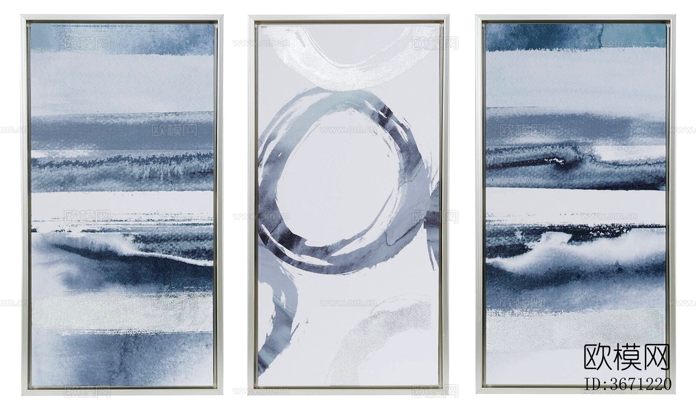 现代风格水彩装饰画贴图下载