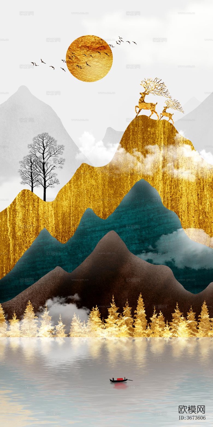 超清中式装饰画贴图下载