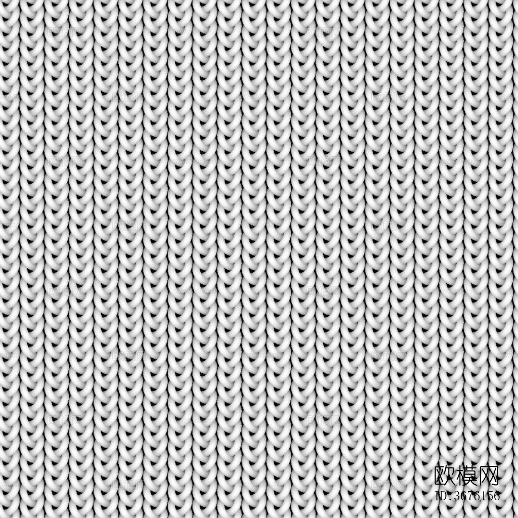 无缝针织布纹黑白凹凸贴图下载