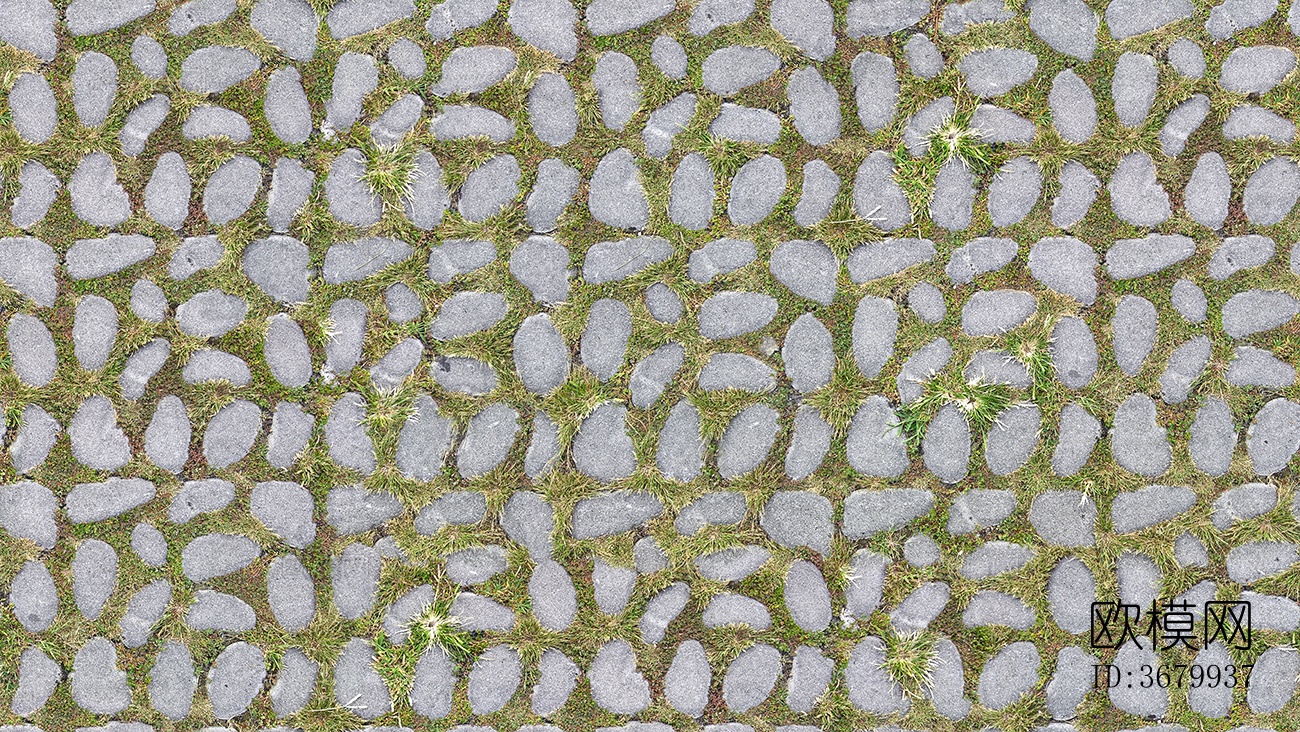 无缝鹅软石拼花地砖人行道路地面街道广场铺贴下载