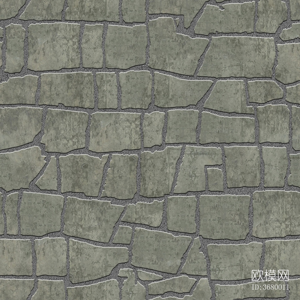 无缝不规则拼花石板地砖人行道路地面广场铺贴下载
