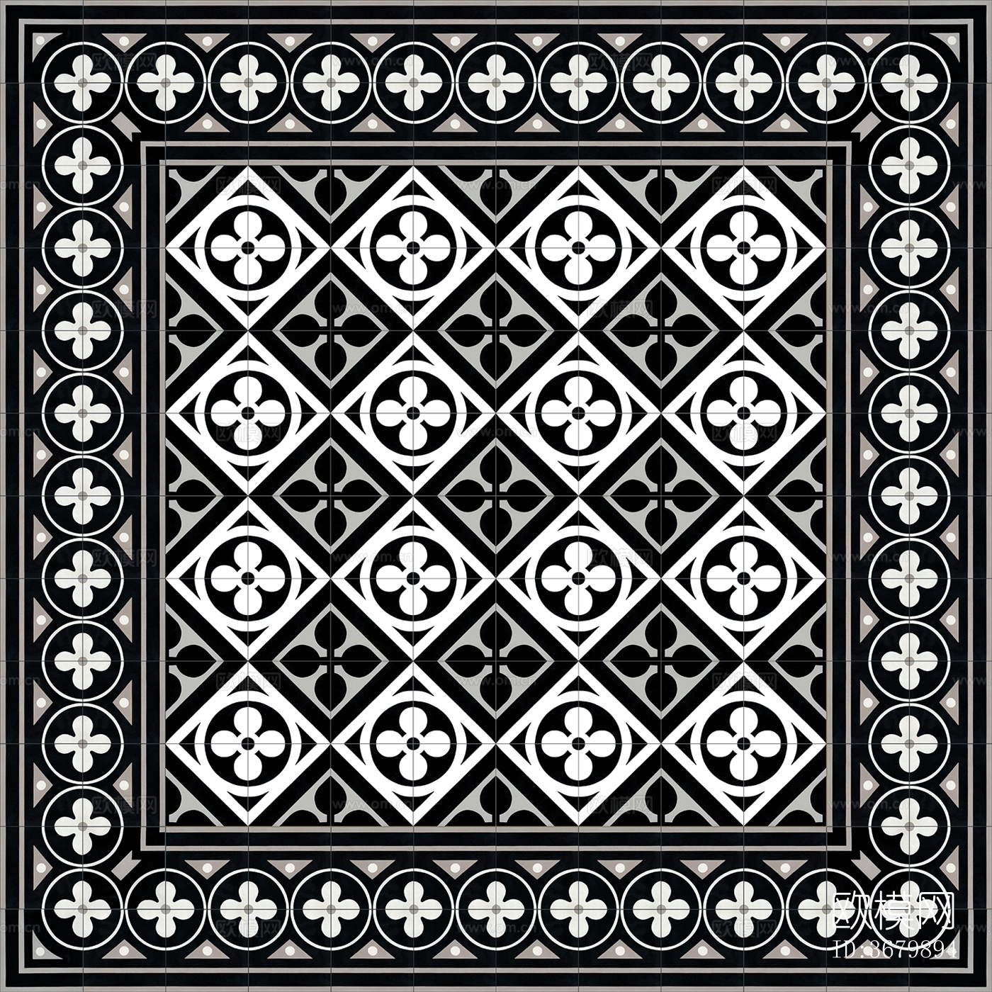 无缝复古水泥混凝土石材几何拼花图案瓷砖花砖地砖墙砖下载