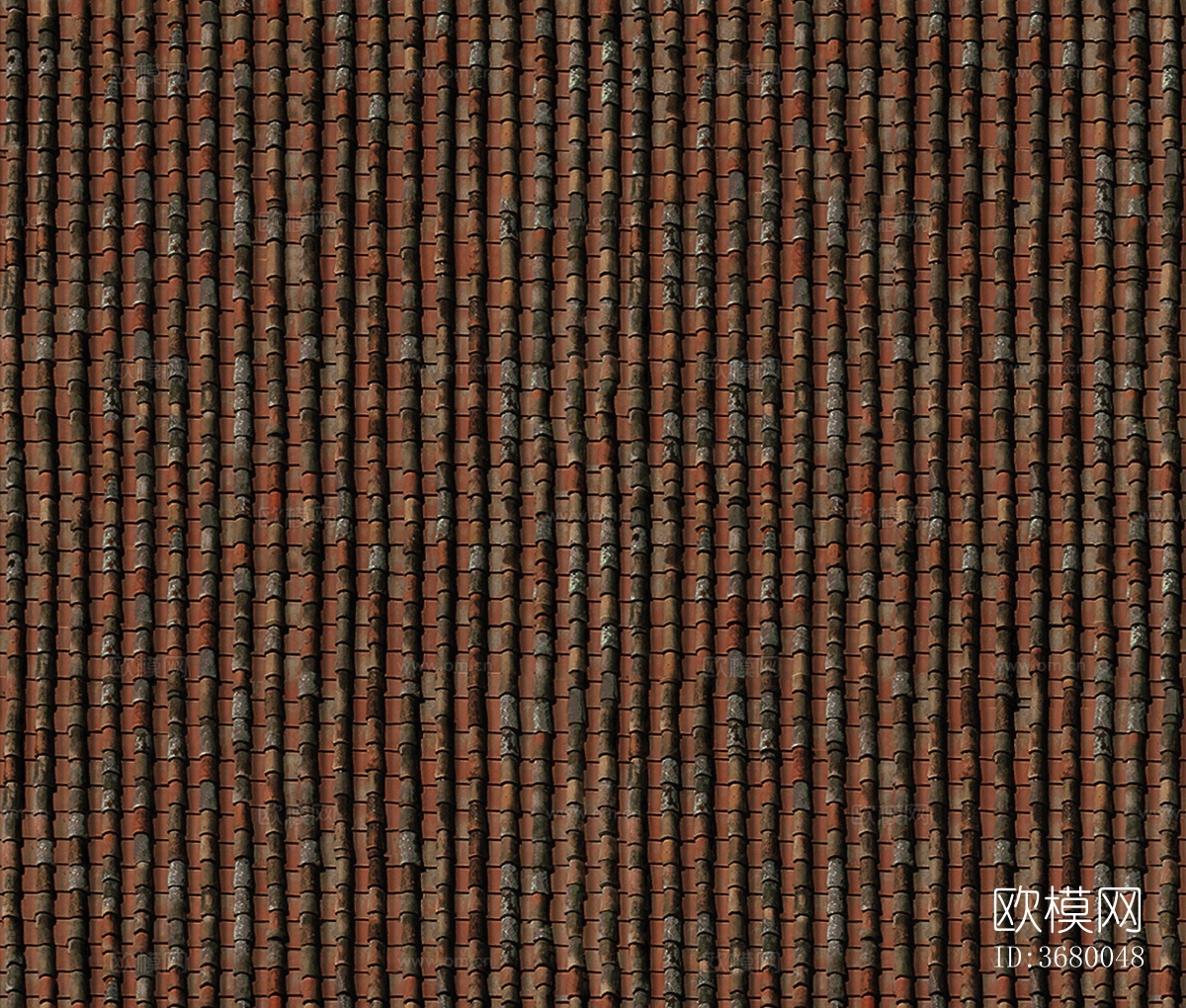 无缝别墅建筑屋顶陶土陶瓷瓦片下载