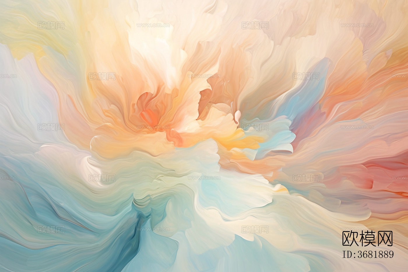 现代彩色油画装饰画下载