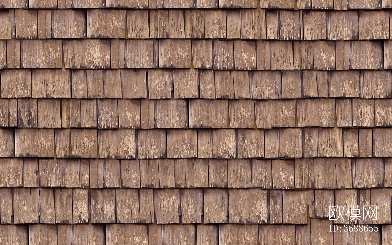 无缝做旧别墅建筑屋顶防腐木瓦片下载
