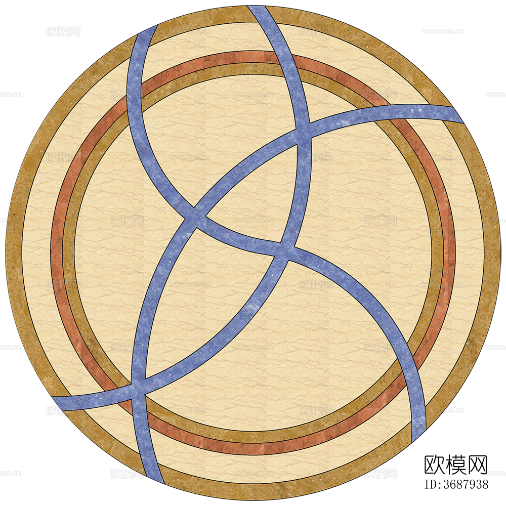 圆形免扣大理石材拼花图案纹理下载