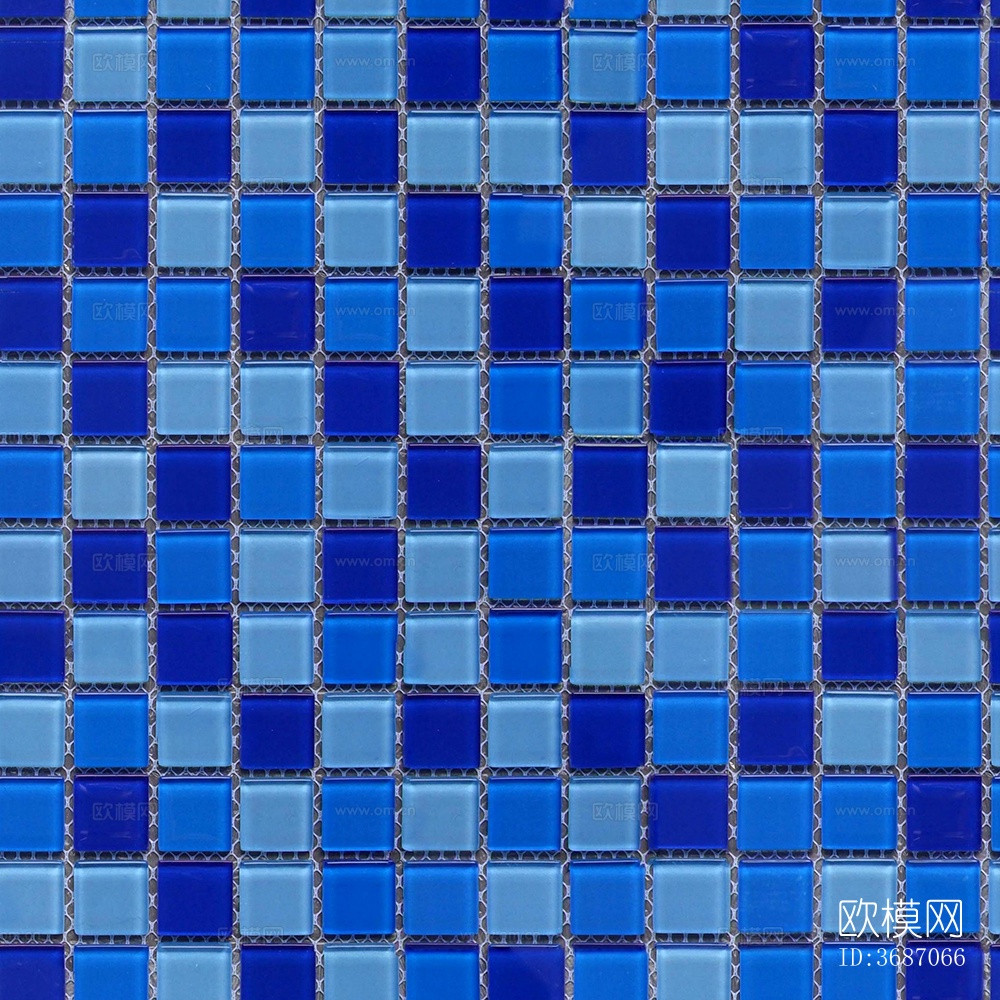 无缝浴室泳池蓝色马赛克瓷砖石材方格子砖拼花地砖墙砖瓷砖下载