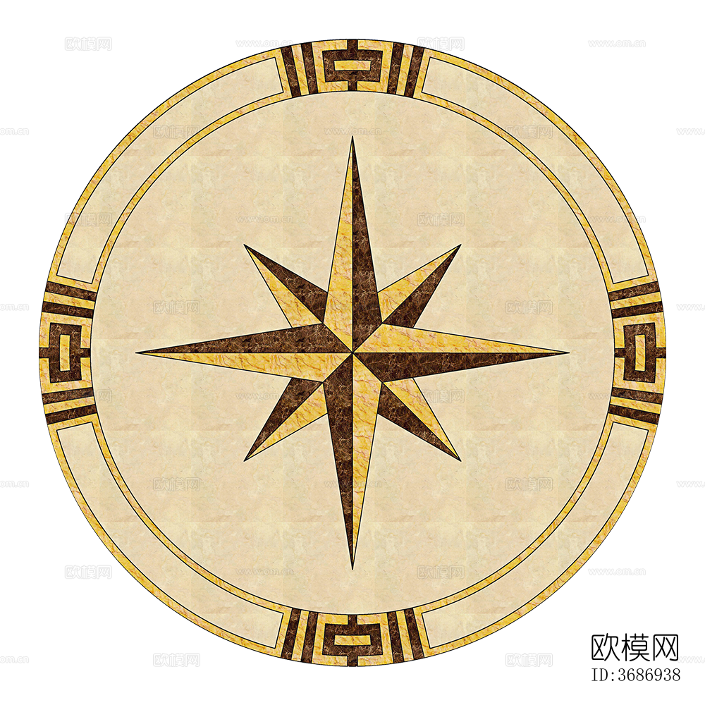 圆形免扣大理石材拼花图案纹理下载