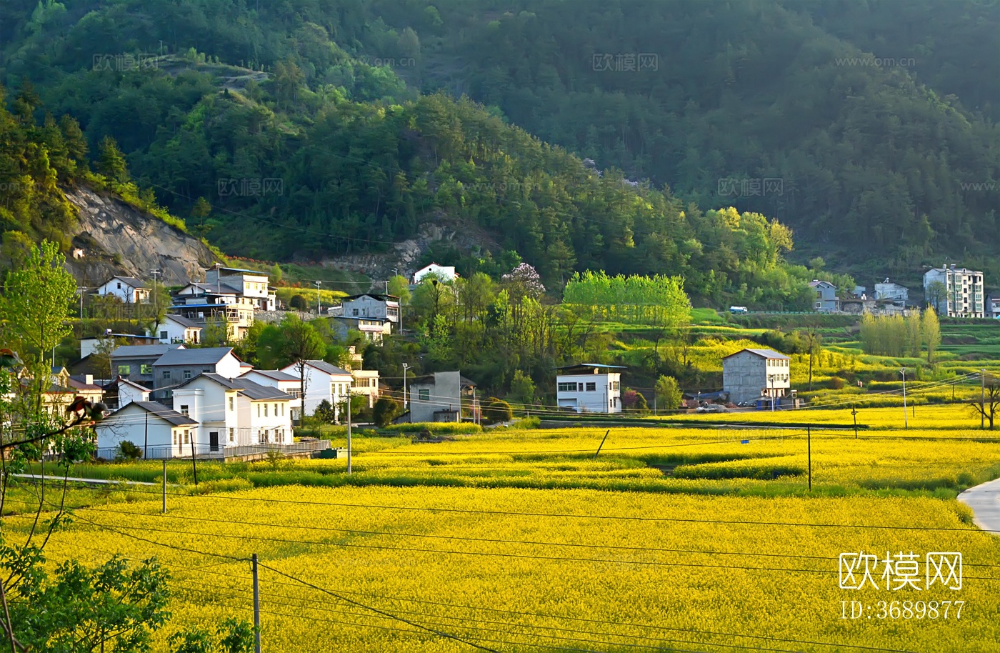 原野乡村田园蓝天白云外景贴图下载