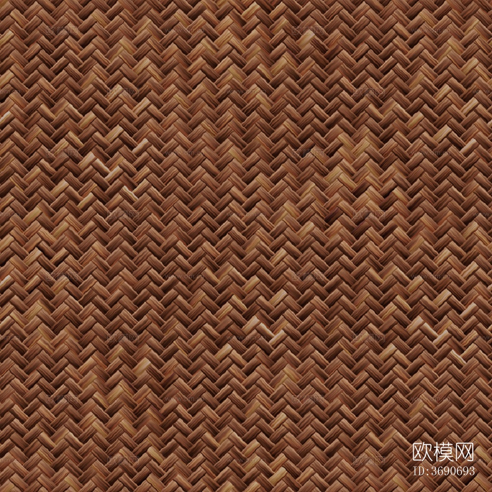 无缝棕色草编藤编竹编编织席子材质下载