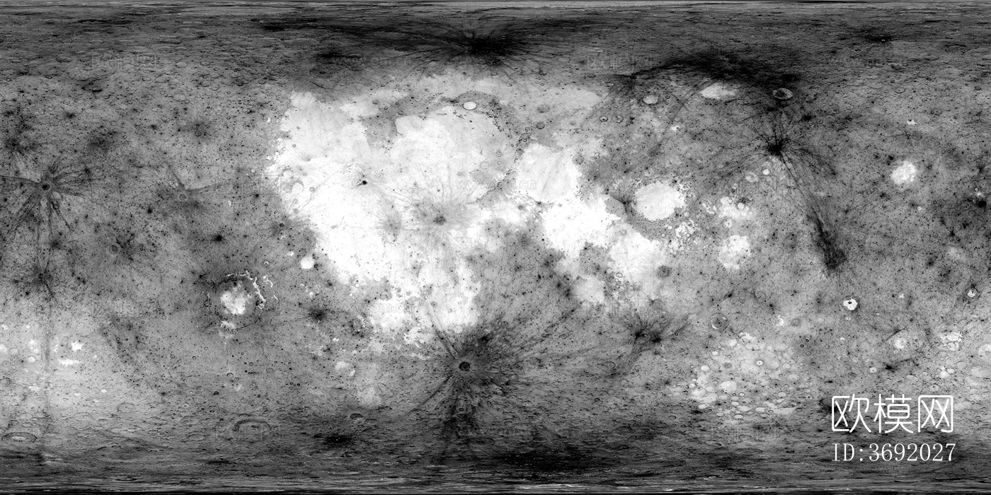 高清月球HDR贴图月球表面贴图月球陨石坑贴图下载