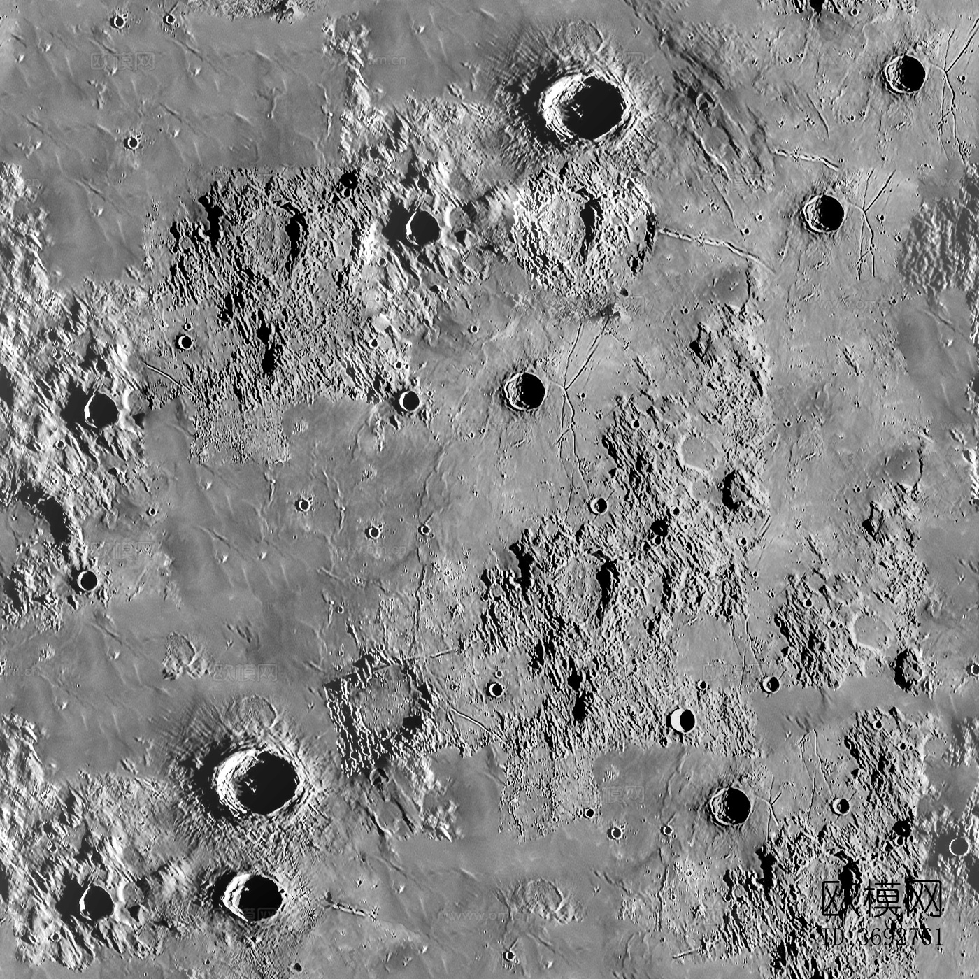 无缝月球表面贴图无缝月球陨石坑贴图月球陨石坑黑白凹凸下载