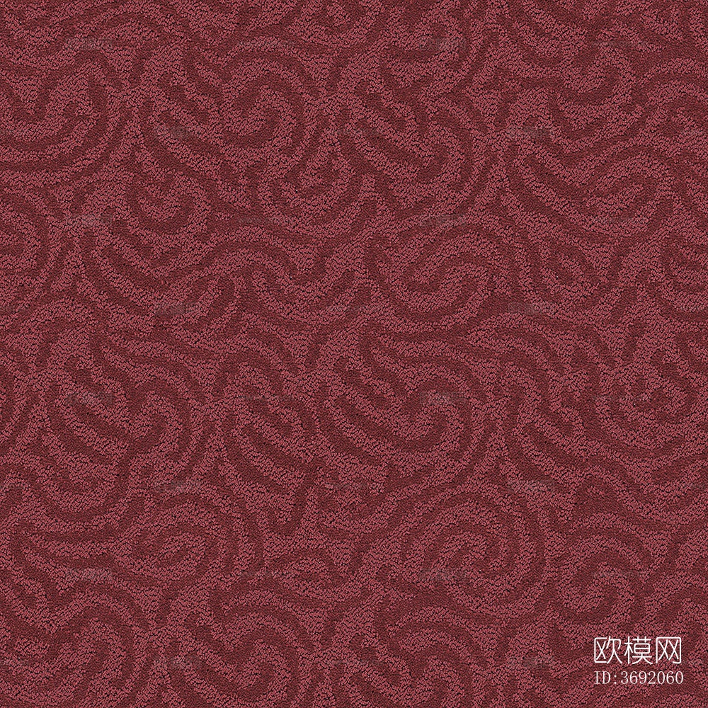 无缝现代卧室红色毛绒暗纹地毯满铺地垫下载