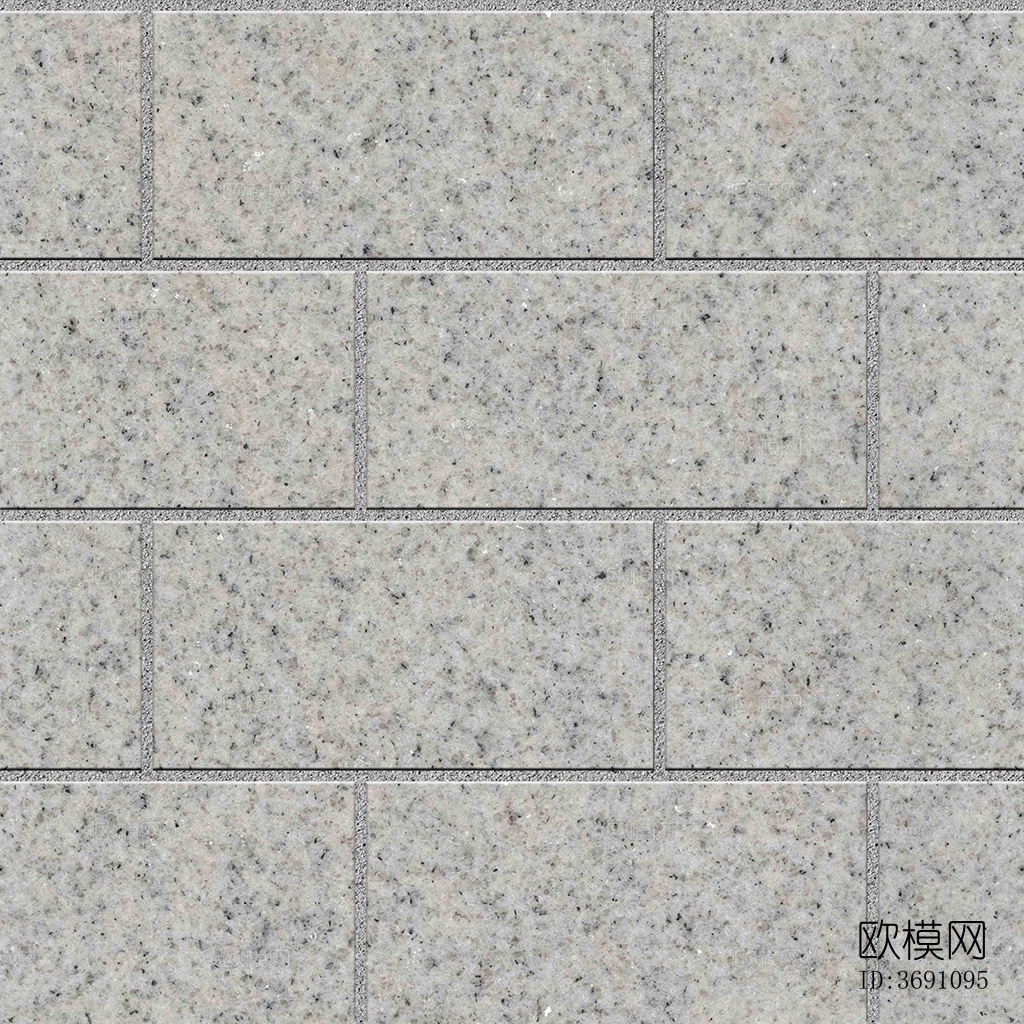 无缝芝麻灰色花岗岩石材拼花地砖人行道路地面广场铺贴下载