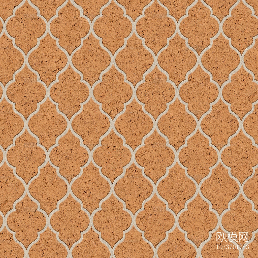 无缝陶瓦几何拼花地砖人行道路地面广场铺贴下载