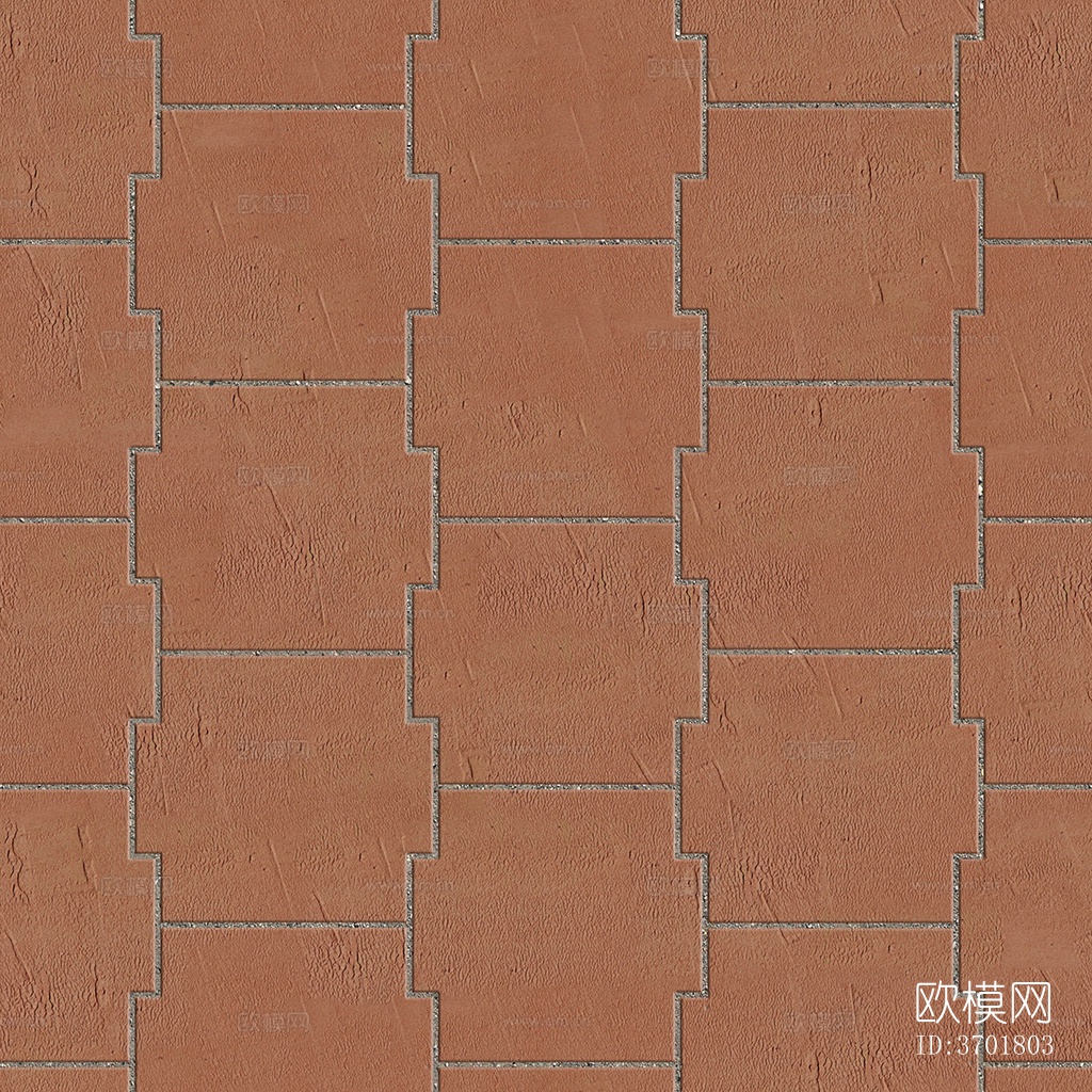 无缝陶瓦几何拼花地砖人行道路地面广场铺贴下载