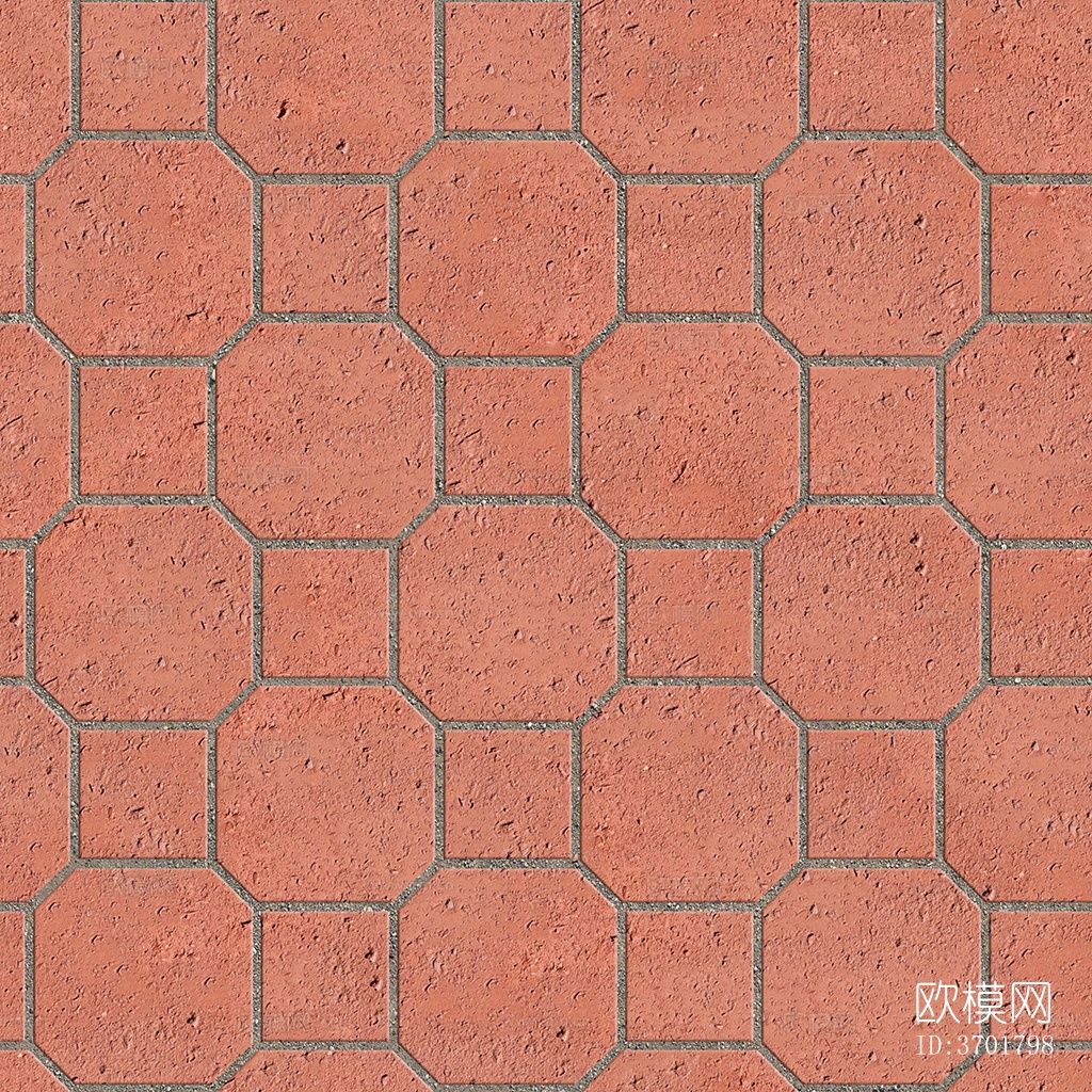 无缝陶瓦几何拼花地砖人行道路地面广场铺贴下载