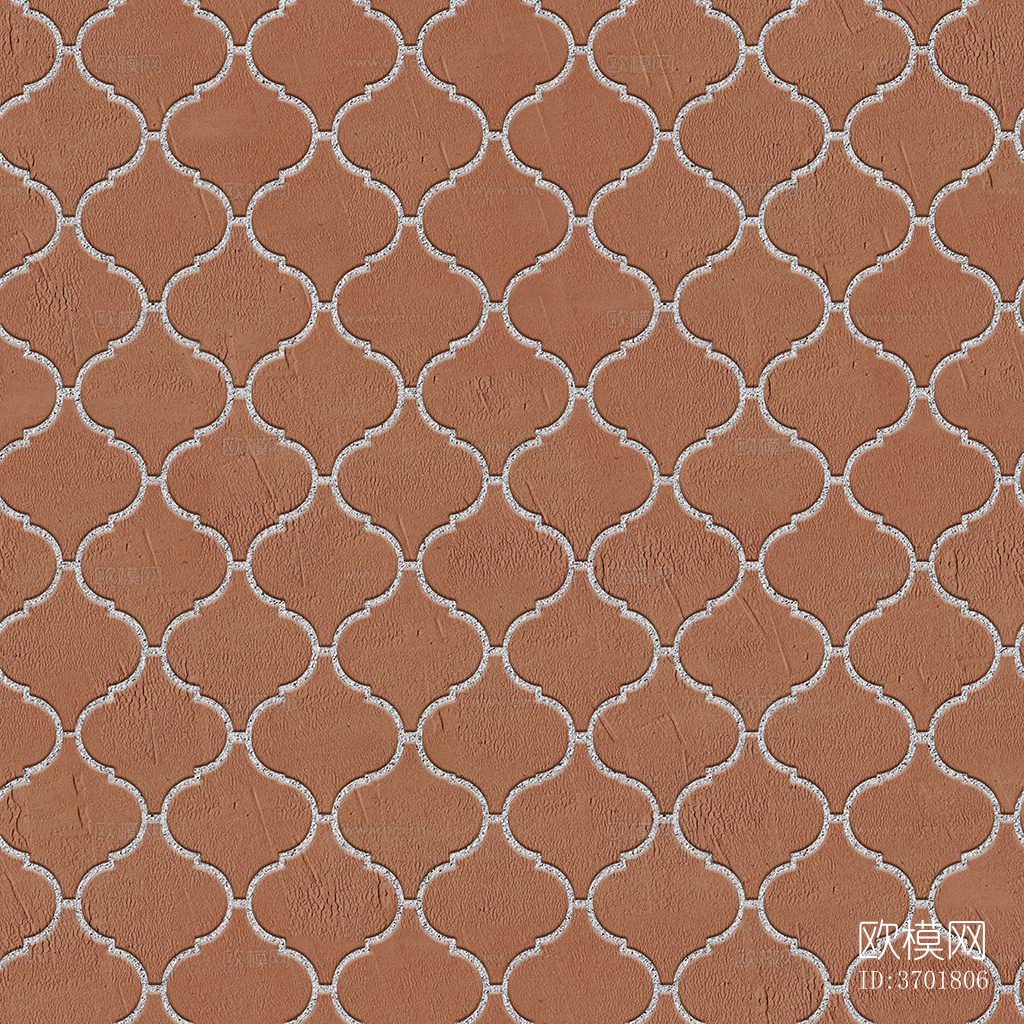 无缝陶瓦几何拼花地砖人行道路地面广场铺贴下载